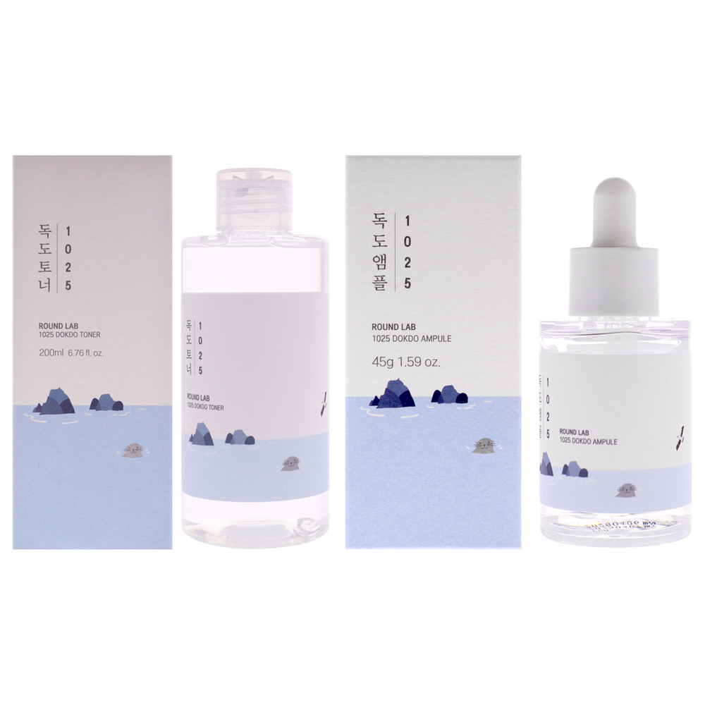1025 Dokdo Kit by Round Lab for Women - 2 Pc Kit 6.76oz Toner, 1.59oz